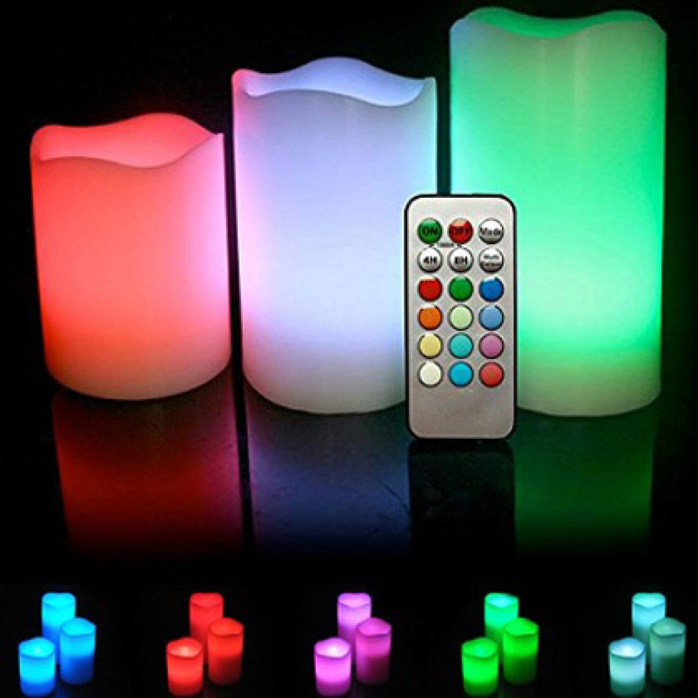 LED Φωτιζόμενα Κεριά - Σετ 3τμχ με Τηλεχειριστήριο LED Φωτιζόμενα Κεριά - Σετ 3τμχ με Τηλεχειριστήριο