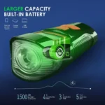 Αδιάβροχη Κόρνα Σειρήνα 150dB - Φώτα Πορείας LED με LCD Οθόνη & Χρονόμετρο, Μετρητής Ταχύτητας & Απόστασης Ποδηλάτου με Πολλές Λειτουργίες