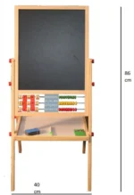 Ξύλινος Διπλός Πίνακας Γραφής και Ζωγραφικής