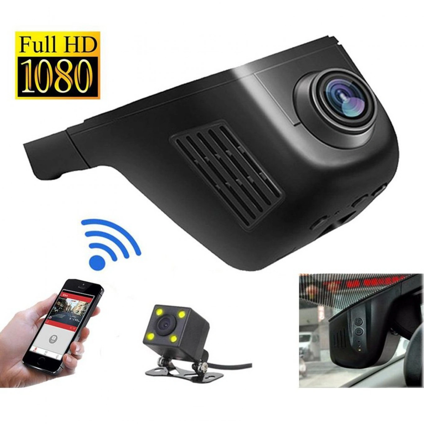 Wifi Κρυφή Κάμερα Αυτοκινήτου Full HD με Ανίχνευση Κίνησης G sensor & Κάμερα Οπισθοπορείας Wifi Κρυφή Κάμερα Αυτοκινήτου Full HD με Ανίχνευση Κίνησης G sensor & Κάμερα Οπισθοπορείας