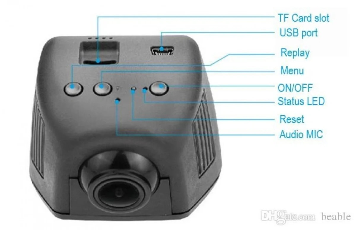 Wifi Κρυφή Κάμερα Αυτοκινήτου Full HD με Ανίχνευση Κίνησης G sensor & Κάμερα Οπισθοπορείας