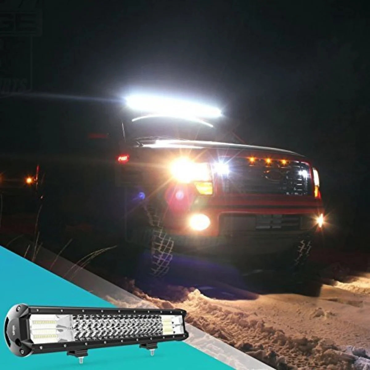 Αδιάβροχος Προβολέας CREE LED με 144 SMD LED - 432W - Μπάρα Αυτοκινήτου - Φορτηγού - Ψυχρό Φως 12V & 24V