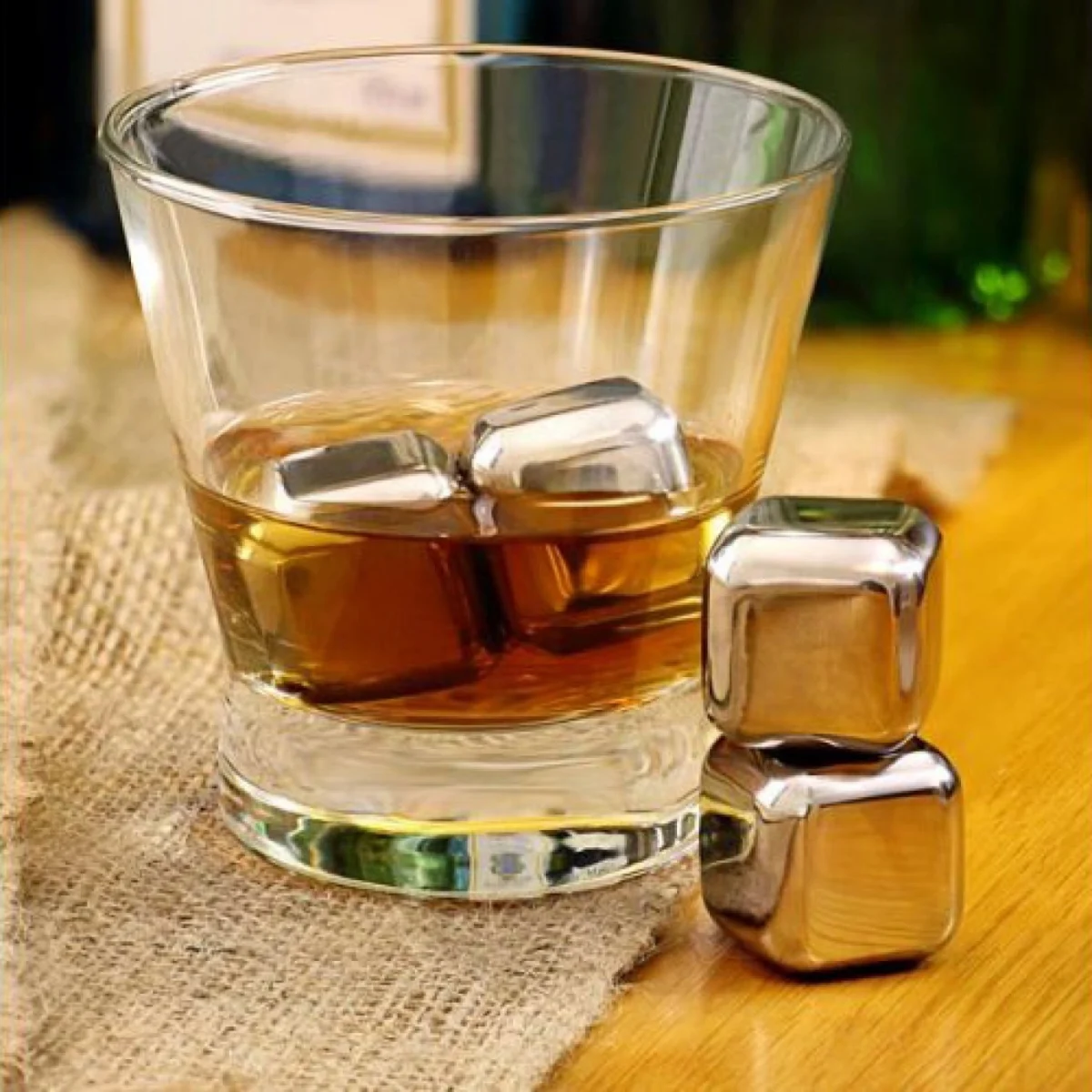 Ανοξείδωτα Μεταλλικά Παγάκια που δεν λιώνουν ποτέ - Σετ 6 τεμαχίων