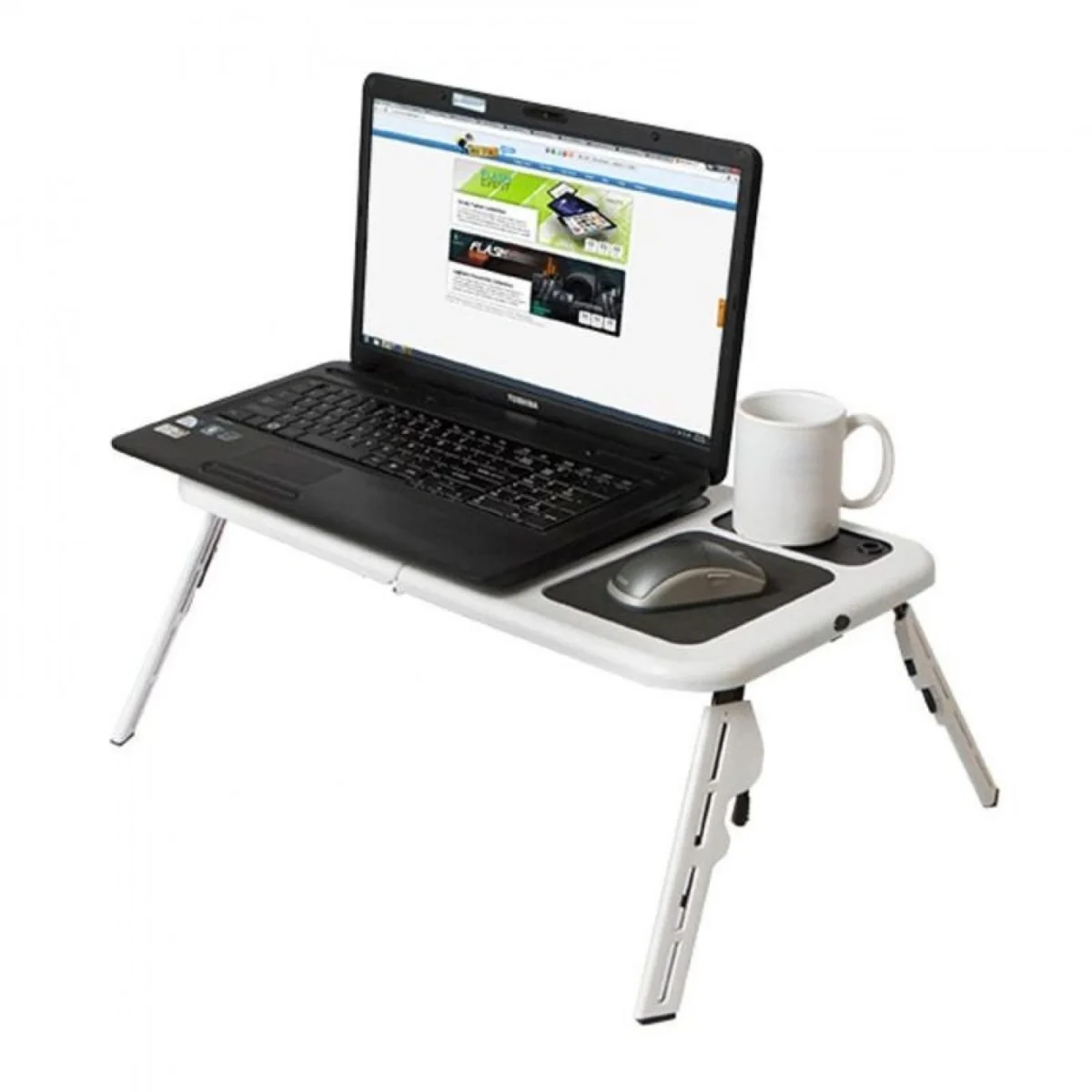 Φορητό, Aναδιπλούμενο Τραπεζάκι για Laptop με 2 Ανεμιστηράκια