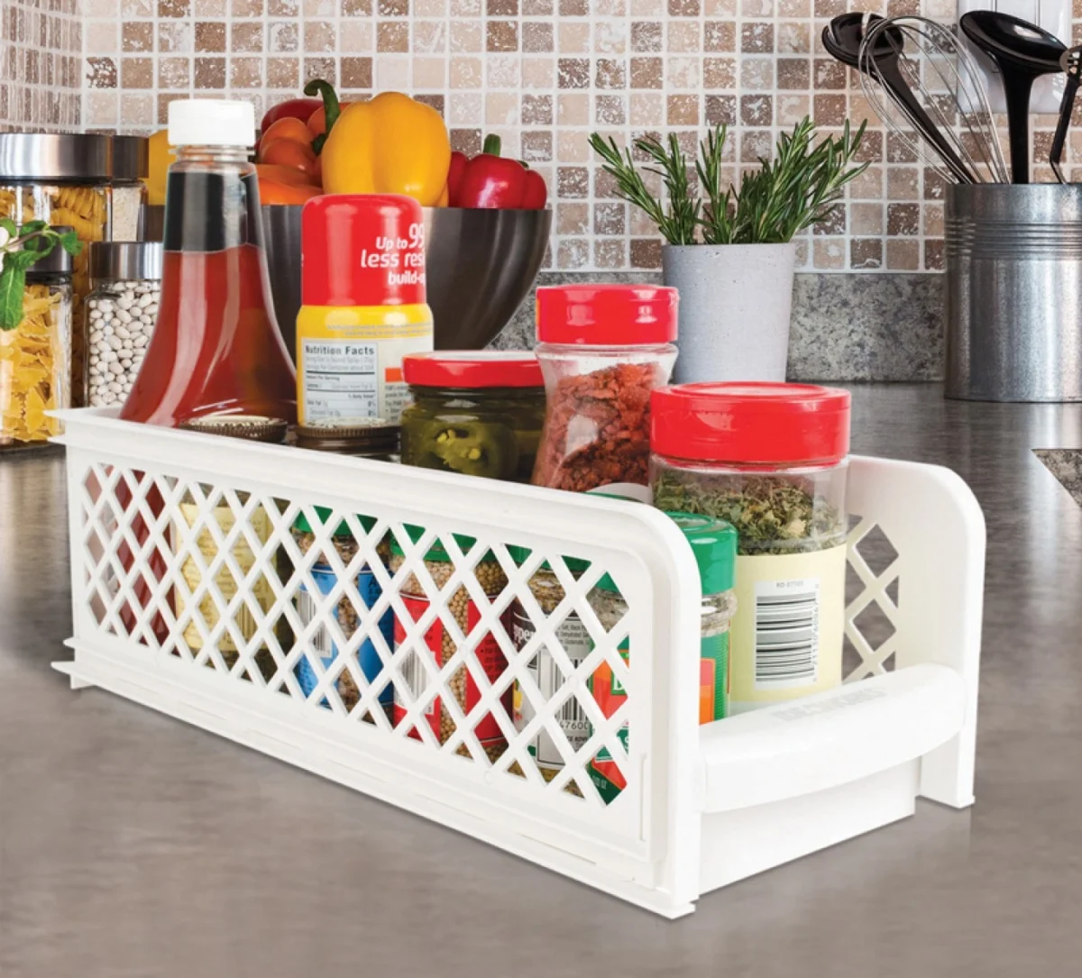 Πρακτική Ραφιέρα Κουζίνας & Μπάνιου με 2 Συρταρωτά Καλάθια