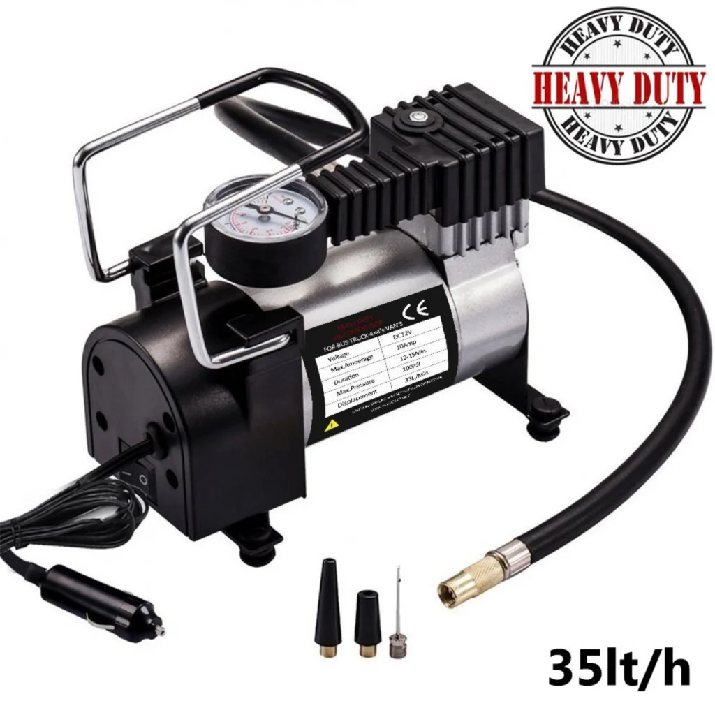 Κομπρεσέρ Τρόμπα Αέρος Αυτοκινήτου 2 Κυλίνδρων Υψηλής Απόδοσης και Ισχύος 12V - 150PSI