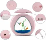 Mini Ενυδρείο - Δύο όψεων με Φωτισμό LED, Αντλία Νερού και Φίλτρο, Nobleza Λευκό 30026