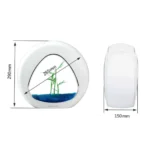 Mini Ενυδρείο - Δύο όψεων με Φωτισμό LED, Αντλία Νερού και Φίλτρο, Nobleza Λευκό 30026