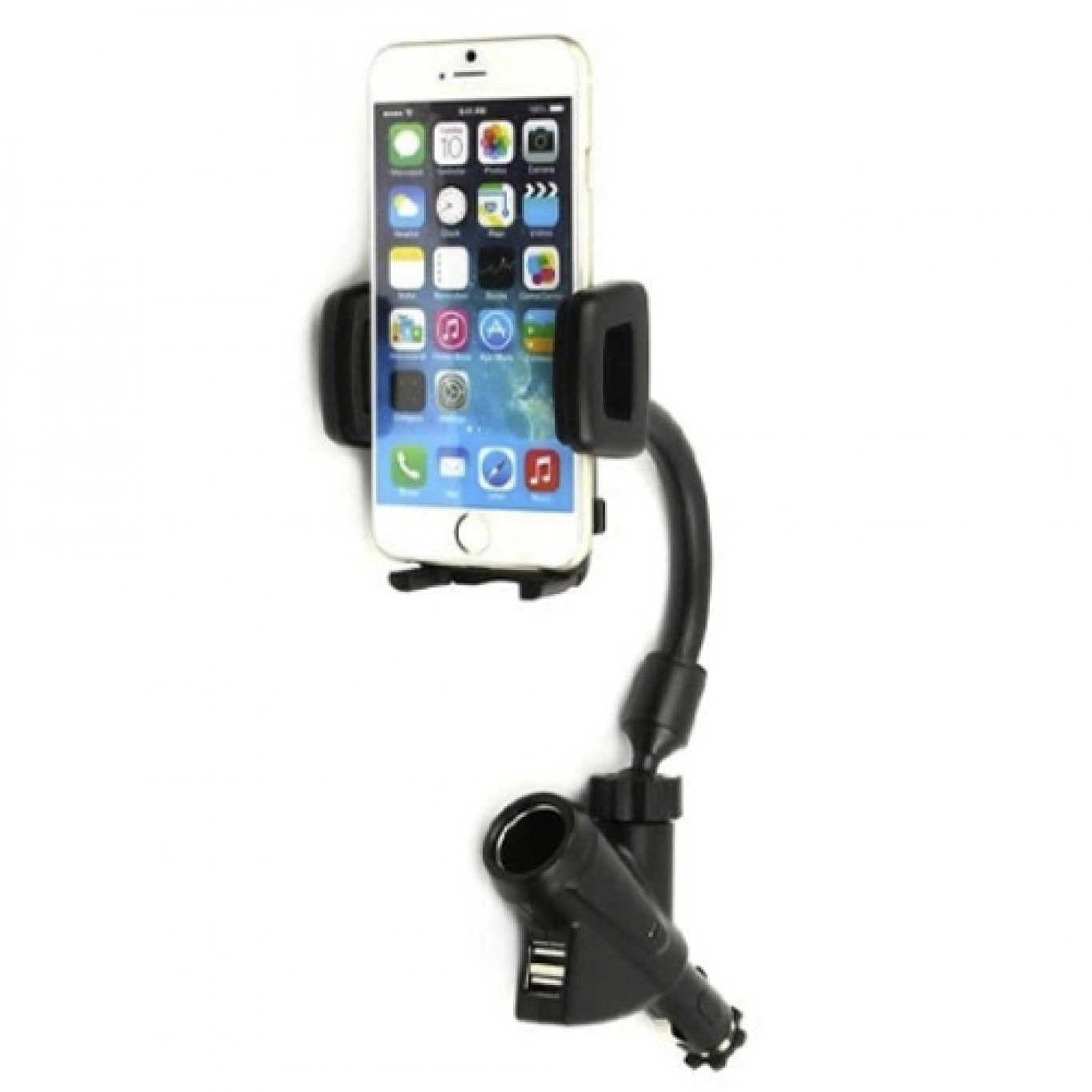 Βάση Κινητού Τηλεφώνου για Αναπτήρα Αυτοκινήτου & Διπλός Φορτιστής Βάση Κινητού Τηλεφώνου για Αναπτήρα Αυτοκινήτου & Διπλός Φορτιστής