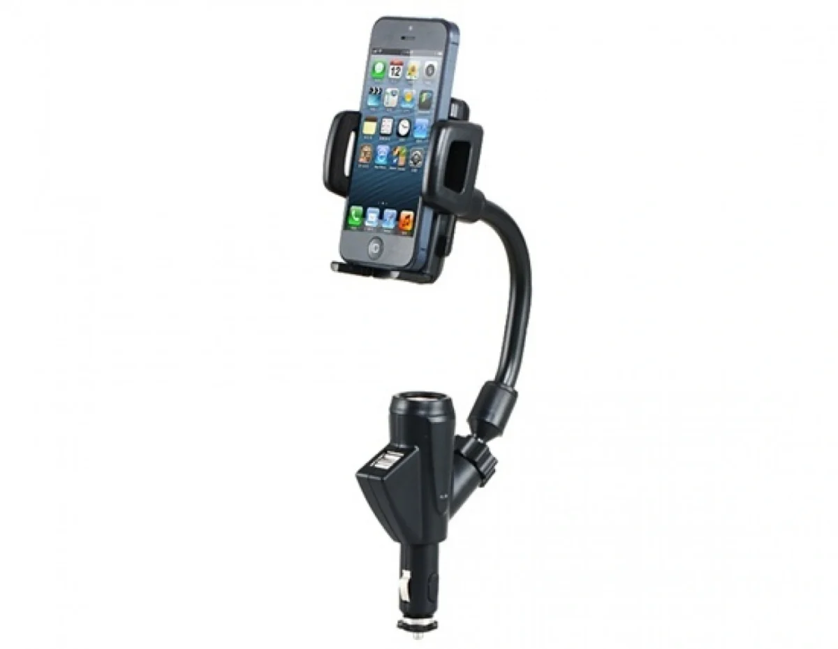 Βάση Κινητού Τηλεφώνου για Αναπτήρα Αυτοκινήτου & Διπλός Φορτιστής