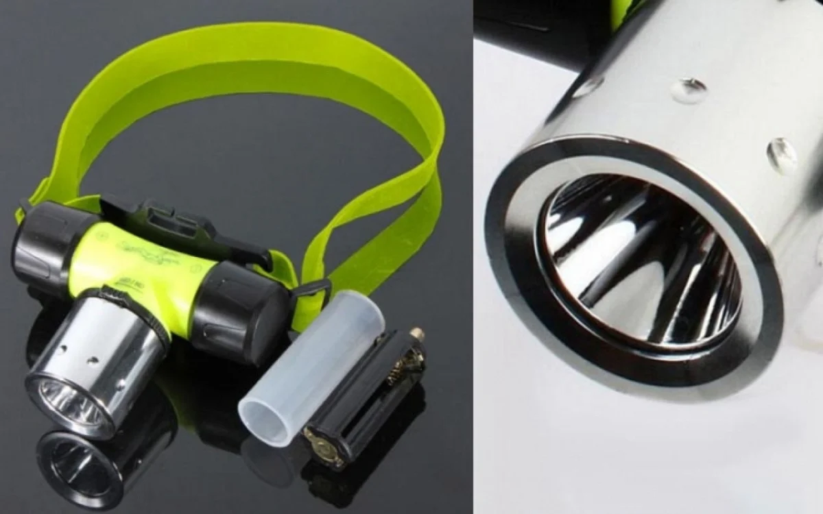 Αδιάβροχος Υποβρύχιος Φακός Κεφαλής - 800 Lumens Καταδυτικός CREE LED T6