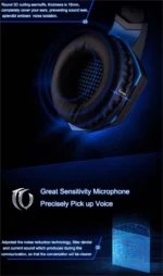 Gaming Ακουστικά headset για Βιντεοπαιχνίδια Surround Audio - Kotion Each Headset (Μπλέ-Κόκκινο)