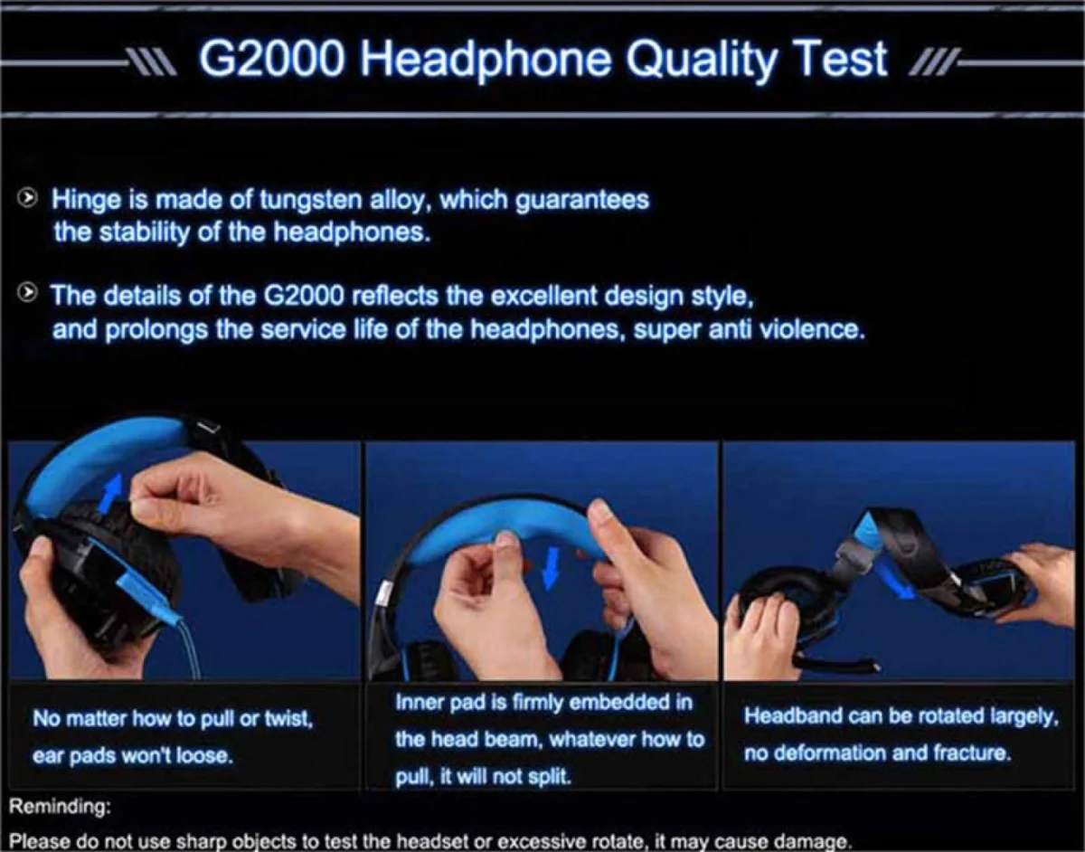 Gaming Ακουστικά headset για Βιντεοπαιχνίδια Surround Audio - Kotion Each Headset (Μπλέ-Κόκκινο)