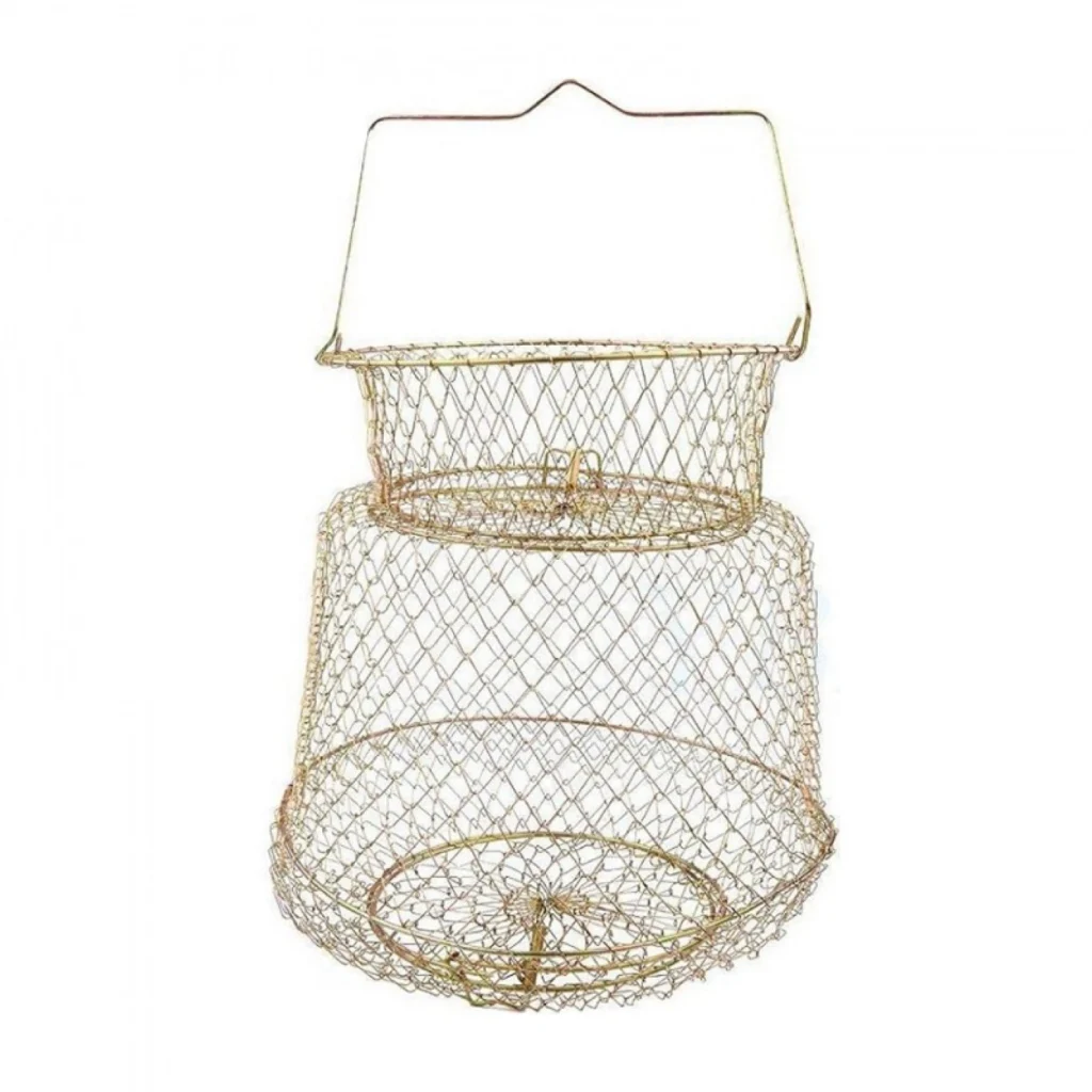 Μεταλλικός Συρμάτινος Αναδιπλούμενος Κιούρτος 55x40 cm & Εισόδους 18 εκατοστών-Παγίδα Ψαριών