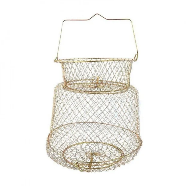 Μεταλλικός Συρμάτινος Αναδιπλούμενος Κιούρτος 55x40 cm & Εισόδους 18 εκατοστών-Παγίδα Ψαριών