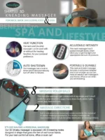 Συσκευή Μασάζ Shiatsu Songen 12V Για Αντιμετώπιση Του Πόνου Στο Λαιμό, Αυχένα, Πλάτη Με Θερμότητα - Υπέρυθρη Ακτινοβολία