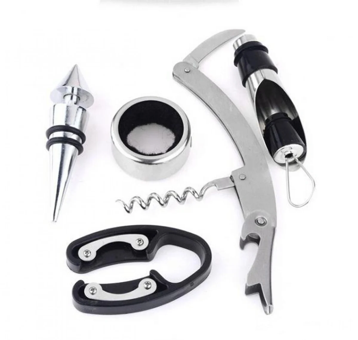 Σετ Αξεσουάρ Κρασιού σε Θήκη με Σχήμα Μπουκάλι Κρασιού