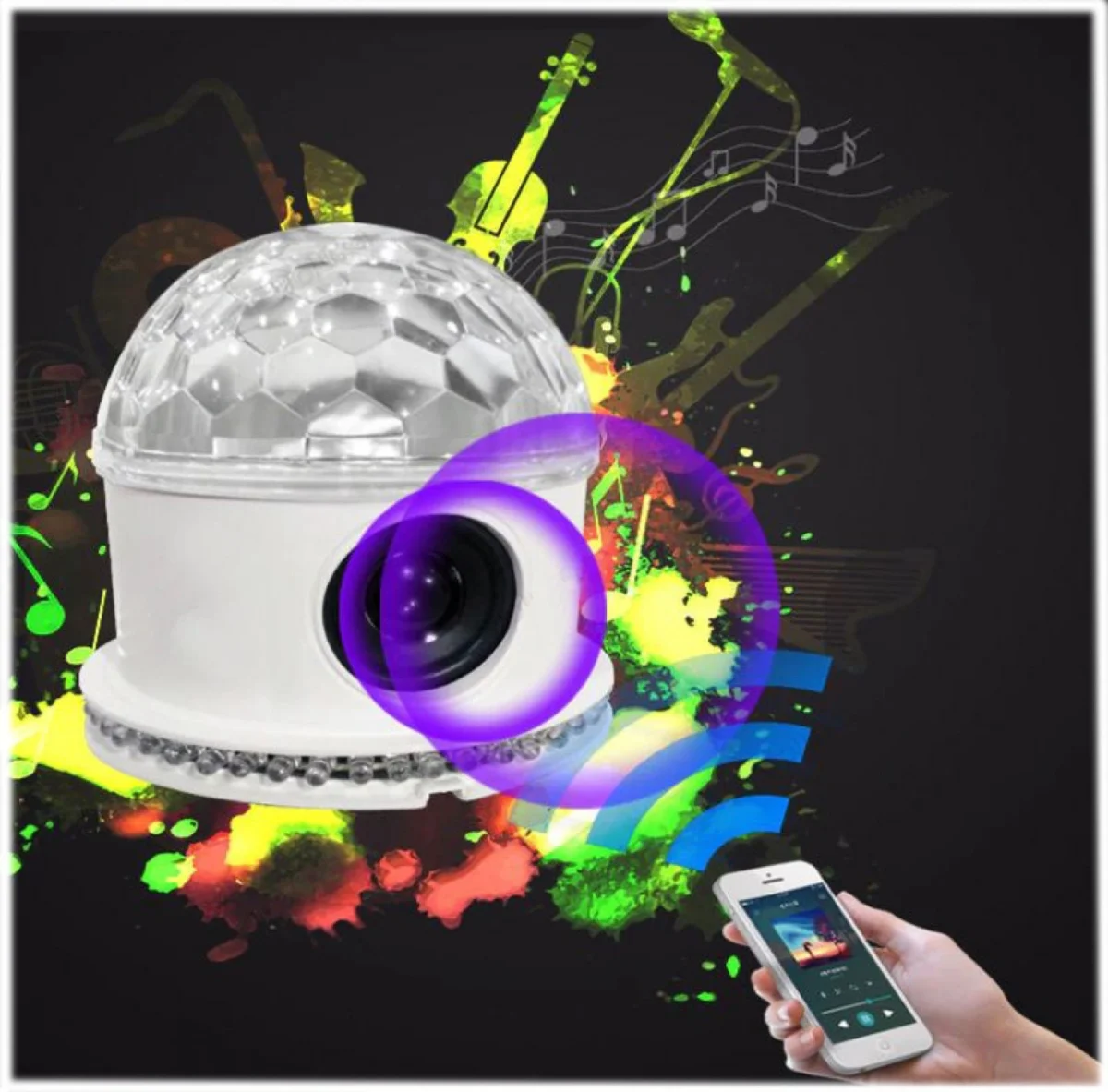 Φωτεινή Μουσική Μπάλα με Bluetooth - Crystal Magic Ball Light MG-02