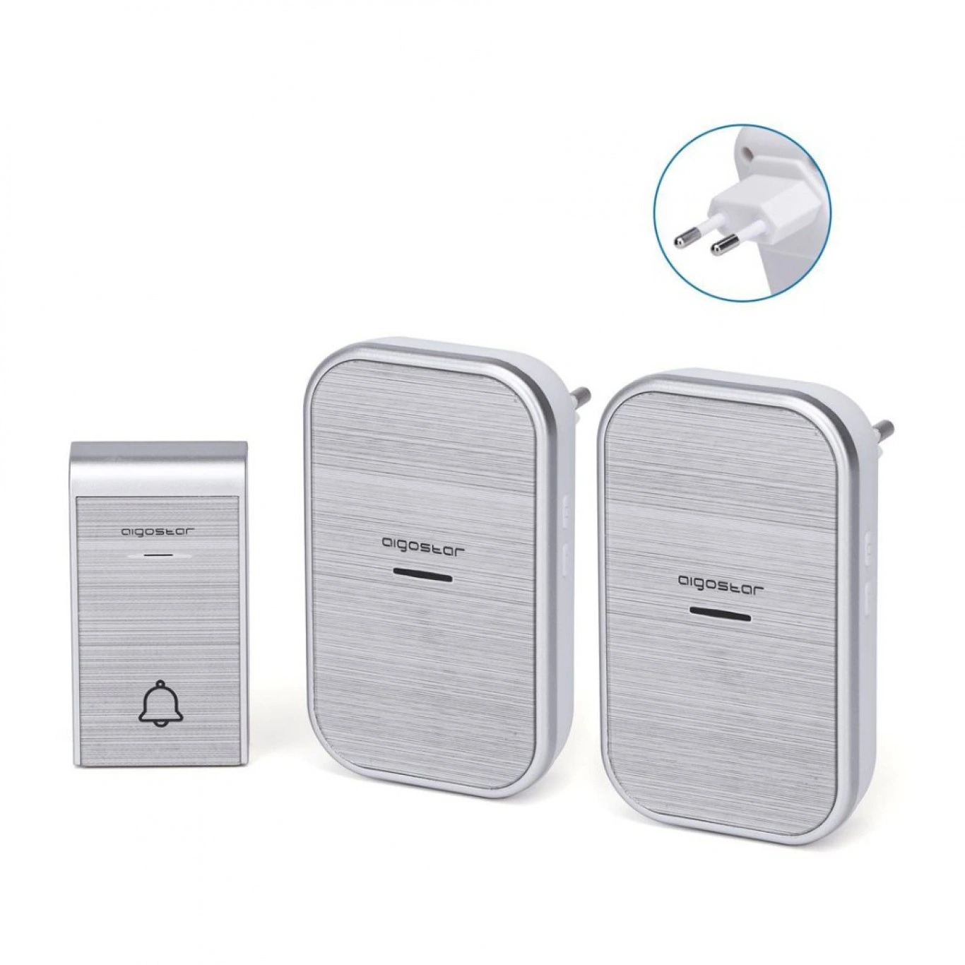 Διπλό Ασύρματο Κουδούνι Ρεύματος Μακράς Εμβέλειας 150μ με 36 Μελωδίες Aigostar 20852 Διπλό Ασύρματο Κουδούνι Ρεύματος Μακράς Εμβέλειας 150μ με 36 Μελωδίες Aigostar 20852