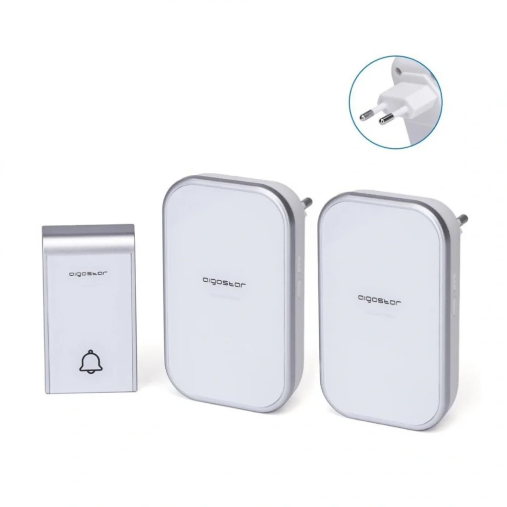 Διπλό Ασύρματο Κουδούνι Ρεύματος Μακράς Εμβέλειας 150μ με 36 Μελωδίες Aigostar 20853