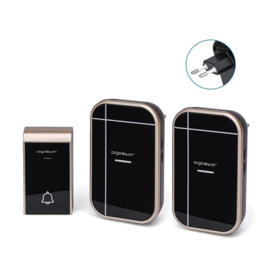 Διπλό Ασύρματο Κουδούνι Ρεύματος Μακράς Εμβέλειας 150μ με 36 Μελωδίες Aigostar 20854