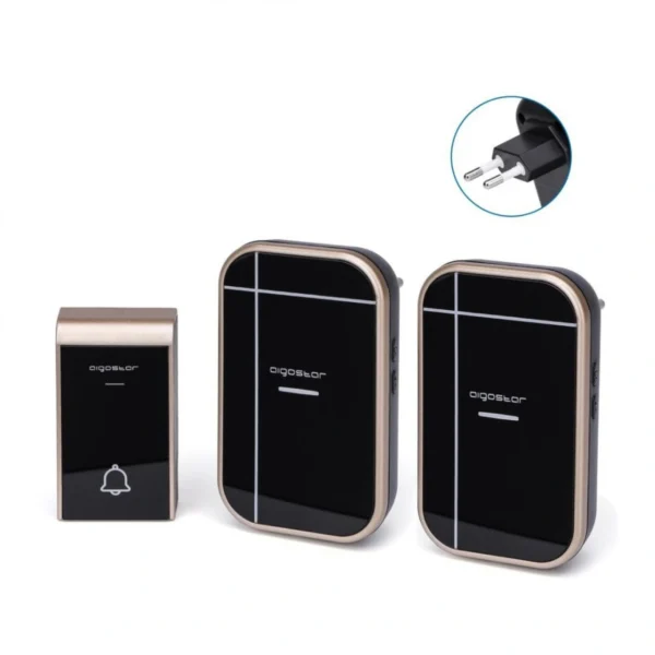 Διπλό Ασύρματο Κουδούνι Ρεύματος Μακράς Εμβέλειας 150μ με 36 Μελωδίες Aigostar 20854