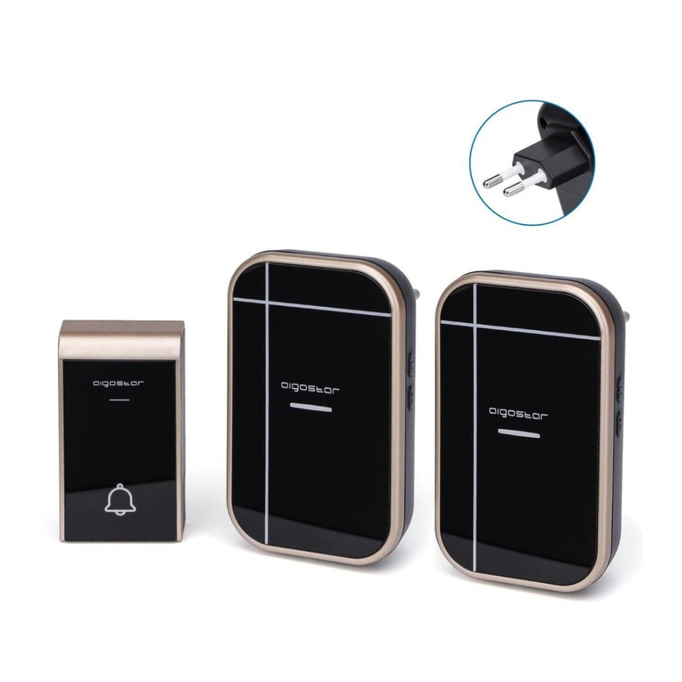 Διπλό Ασύρματο Κουδούνι Ρεύματος Μακράς Εμβέλειας 150μ με 36 Μελωδίες Aigostar 20854 Διπλό Ασύρματο Κουδούνι Ρεύματος Μακράς Εμβέλειας 150μ με 36 Μελωδίες Aigostar 20854