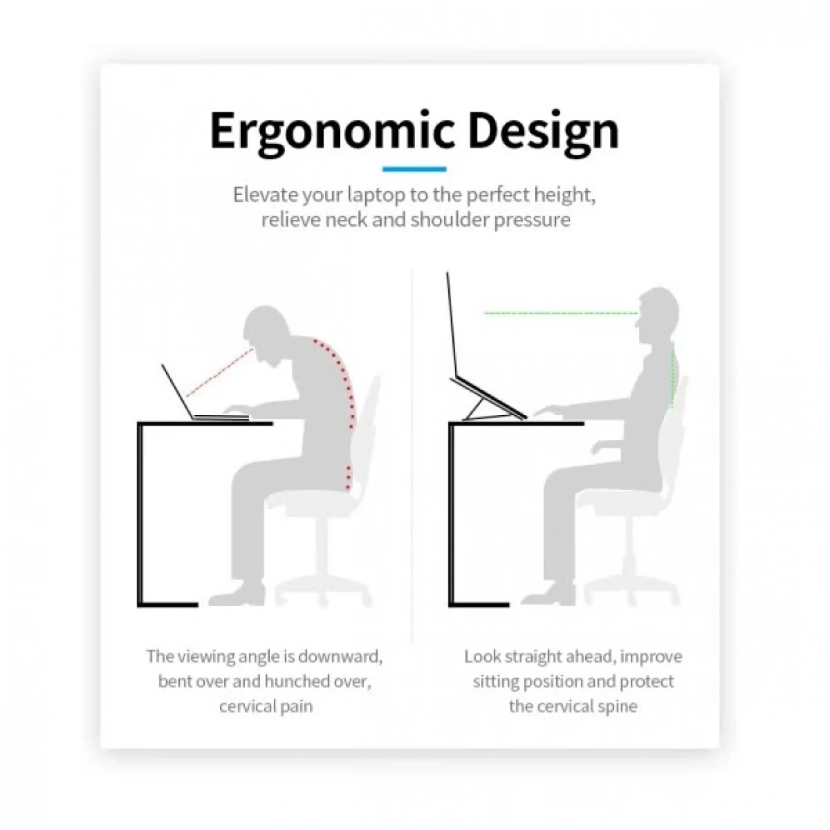 Πτυσσόμενη Φορητή Βάση Λάπτοπ με 6 Διαφορετικές Κλίσεις - Cooling Laptop Pad