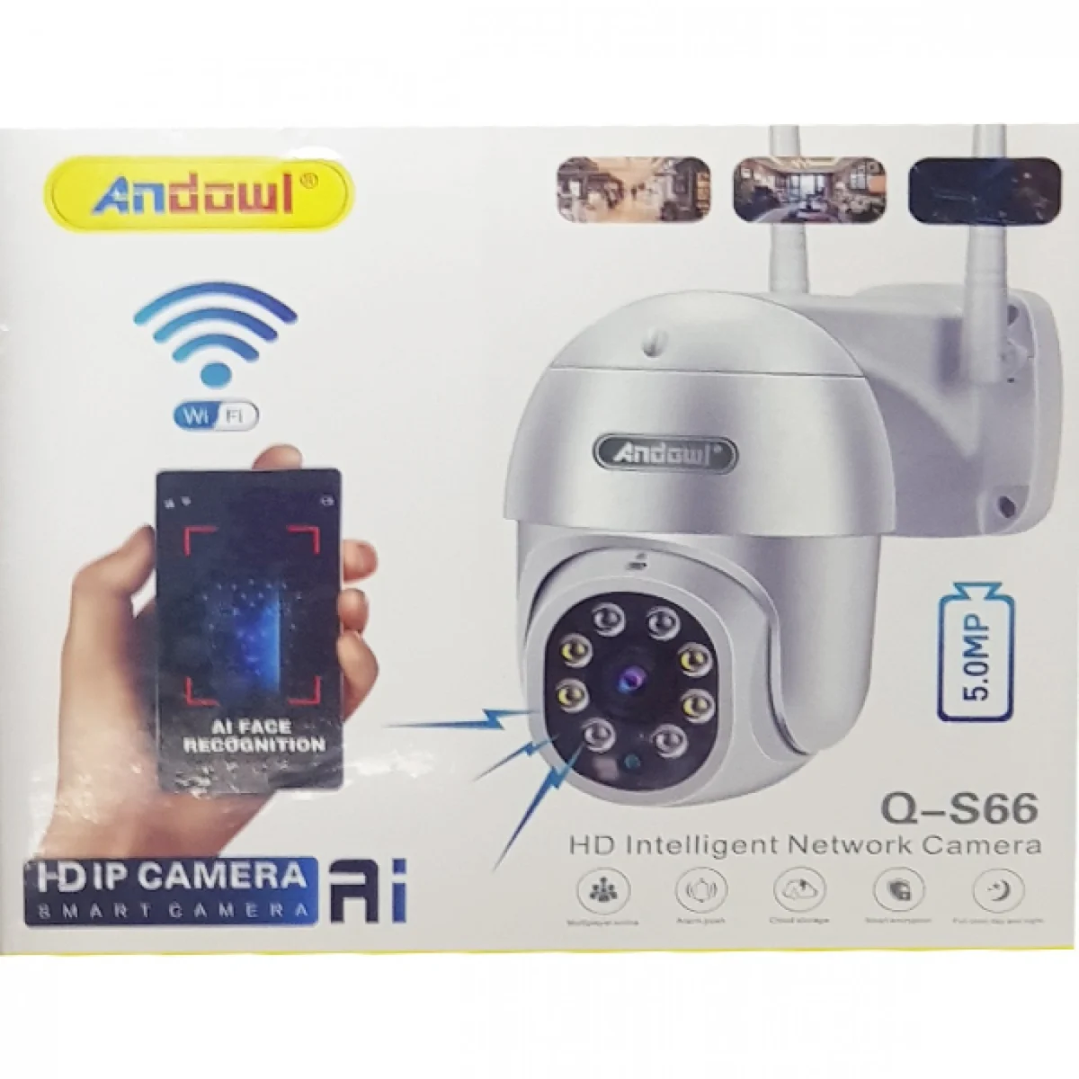 Ασύρματη Αδιάβροχη Κάμερα IP Wi Fi 2.0 MP Andowl Q-S66