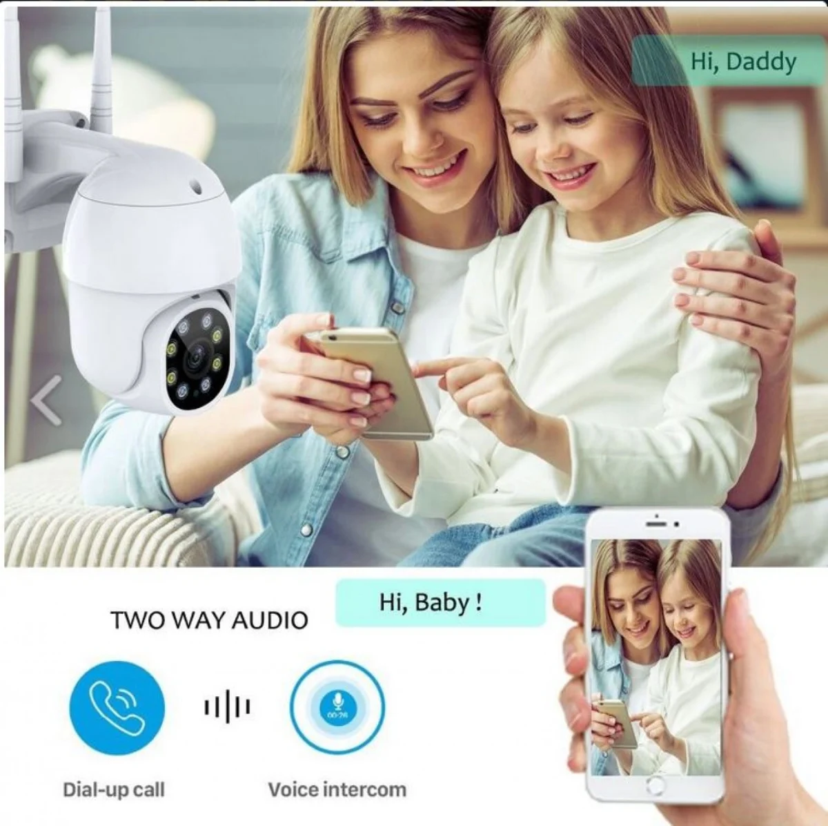 Ασύρματη Αδιάβροχη Κάμερα IP Wi Fi 2.0 MP Andowl Q-S66