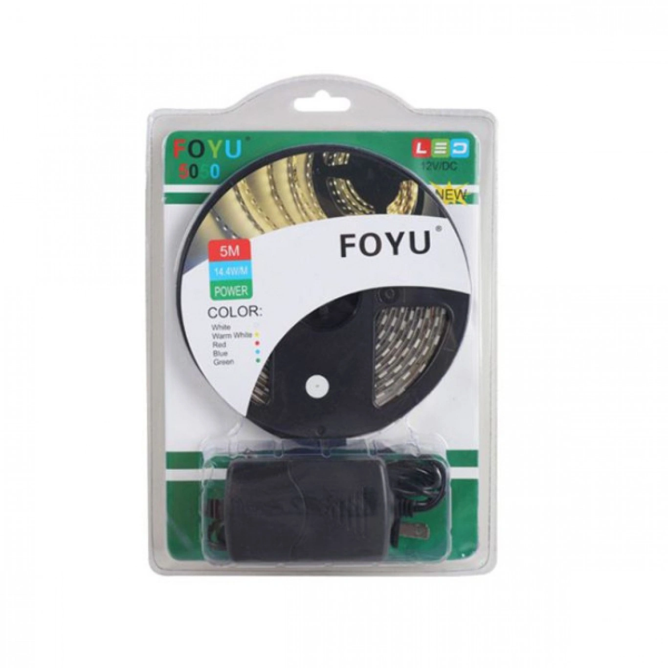 Εύκαμπτη Αδιάβροχη Ταινία LED 5 Μέτρων με Τροφοδοτικό Λευκό Ψυχρό FOYU 5050 60SMD 24w Εύκαμπτη Αδιάβροχη Ταινία LED 5 Μέτρων με Τροφοδοτικό Λευκό Ψυχρό FOYU 5050 60SMD 24w