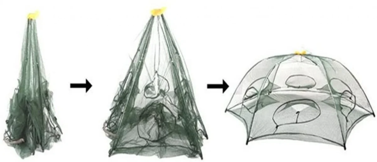 Τηλεσκοπική Παγίδα για Ψάρια - Κιούρτος με 16 Τρύπες - Εισόδους