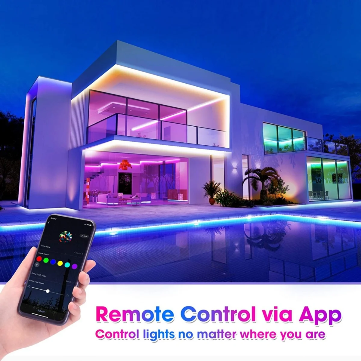 Αδιάβροχη Αυτοκόλλητη SMART Wi-Fi Ταινία LED 5050RGB 10m (2x5m)