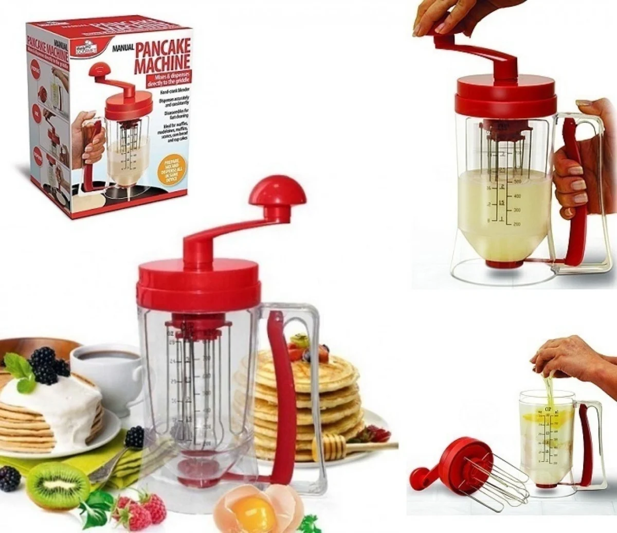 Συσκευή για Τηγανίτες, Κρέπες, Pancakes, Muffins & Cupcakes με Αναδευτήρα