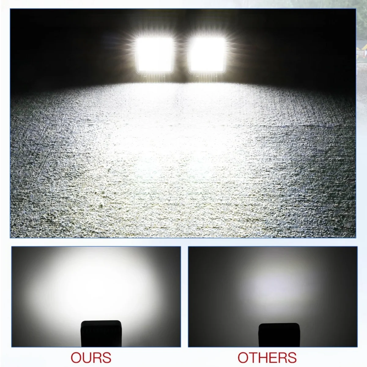 Αδιάβροχος Προβολέας Αυτοκινήτου 2 τεμάχια Με 2 Τύπου LED Διάχυτου + Μακρινού Φωτισμού Spot + Flash 42SMD 6000K 42w 9-30V