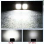 Αδιάβροχος Προβολέας Αυτοκινήτου 2 τεμάχια Με 2 Τύπου LED Διάχυτου + Μακρινού Φωτισμού Spot + Flash 42SMD 6000K 42w 9-30V