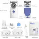 Επαναφορτιζόμενος Νεφελοποιητής Φαρμάκων για Βρέφη και Ενήλικες - Portable Mesh Nebulizer