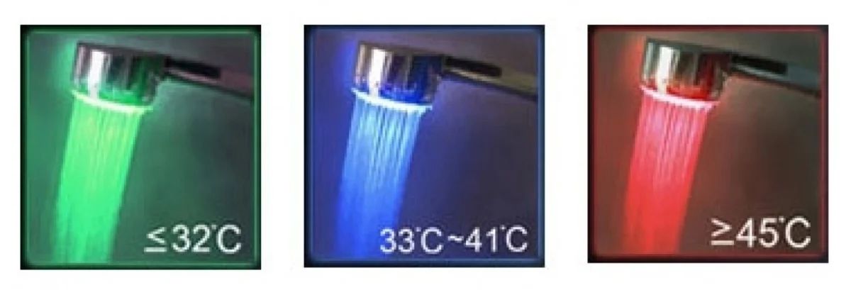 Φωτιζόμενο Τηλέφωνο Ντους LED με Αισθητήρα Θερμοκρασίας Νερού SR8