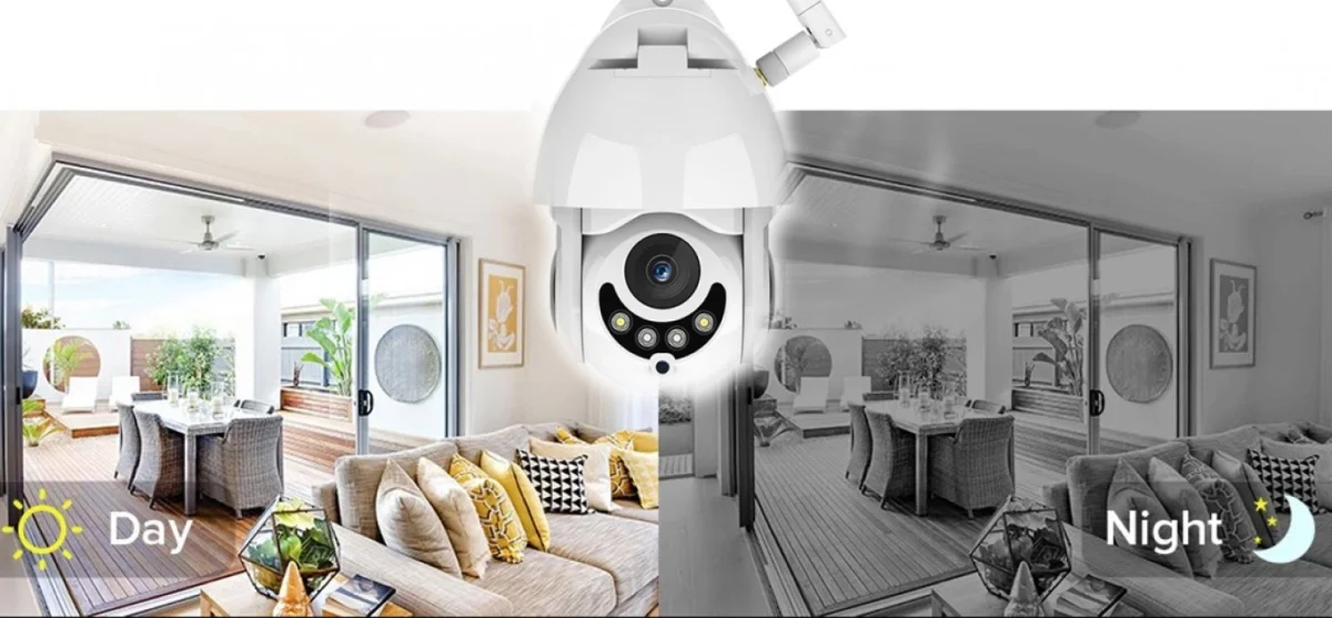 Αδιάβροχη Ασύρματη IP WiFi Κάμερα FHD 1080p με Νυχτερινή Λήψη, Tracking Ανιχνευτή Κίνησης, Ειδοποίηση στο Κινητό, Mic, Ηχείο