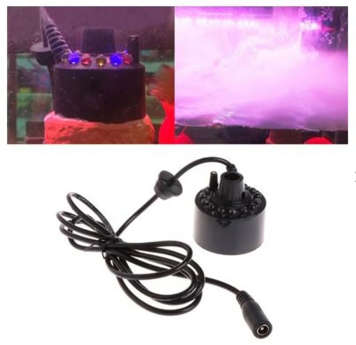 Συσκευή Εφέ Ομίχλης Mist Light με LED Φωτισμό - Υγραντήρας Ατμού Νεφελοποιητής Αρωματοθεραπείας Νερού με Τεχνολογία Υπερήχων