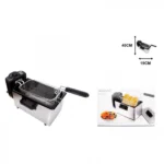 Ανοξείδωτη Φριτέζα Inox 3L 2000W Ταχείας Θέρμανσης SOKANY WJ-800