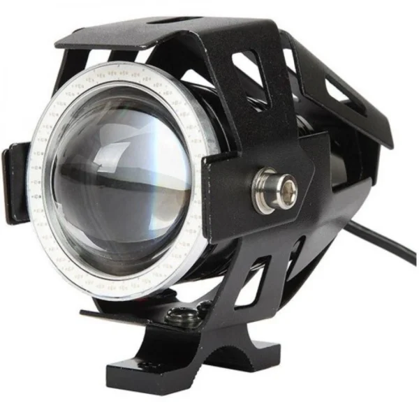 Προβολέας Μοτοσυκλέτας Led Cool 125W με Φωτιζόμενη Στεφάνη Angel Eyes