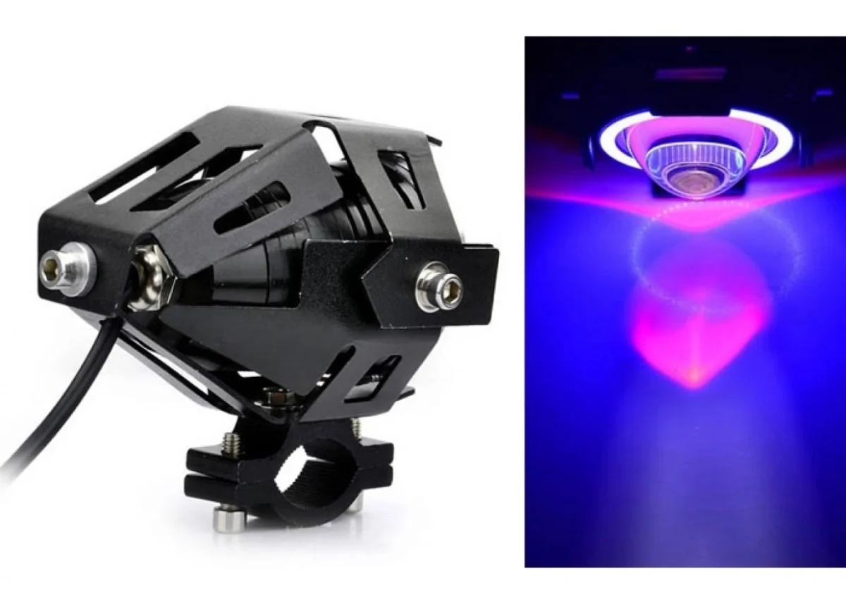 Προβολέας Μοτοσυκλέτας Led Cool 125W με Φωτιζόμενη Στεφάνη Angel Eyes