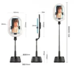 Περιστρεφόμενη Βάση 360° Ανίχνευσης Προσωπου με Φωτογραφικό Δαχτυλίδι 23,5εκ για Smartphones A10