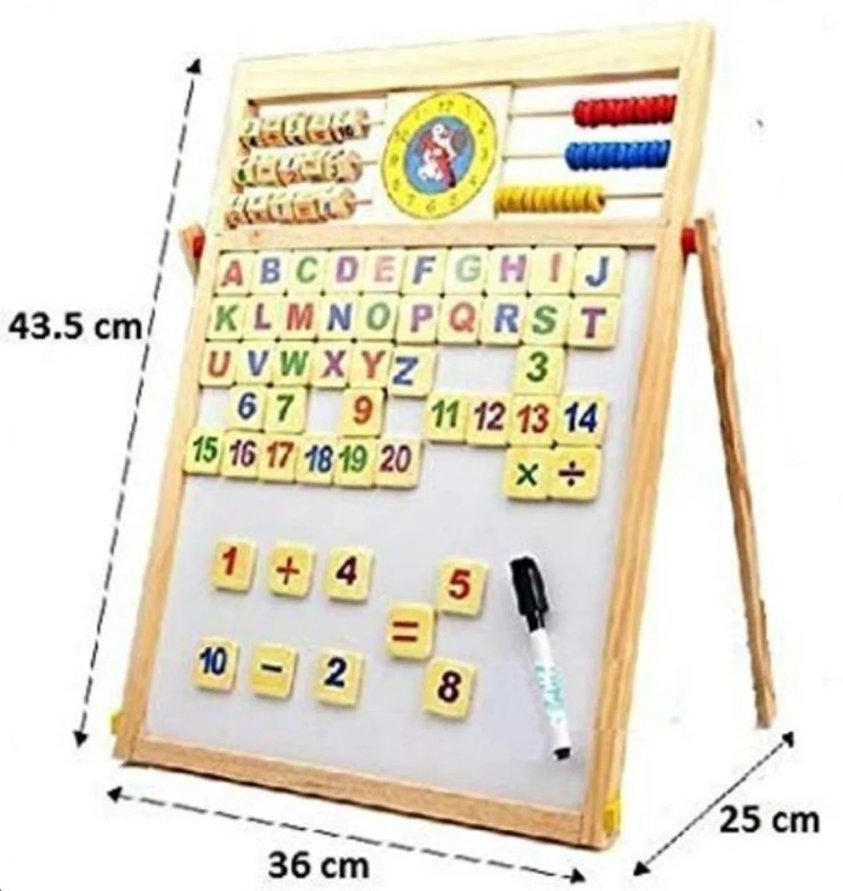 Παιδικός Ξύλινος Μαγνητικός Πίνακας Ζωγραφικής Διπλής Όψης - Foldable Double Side Magnetic Board