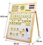 Παιδικός Ξύλινος Μαγνητικός Πίνακας Ζωγραφικής Διπλής Όψης - Foldable Double Side Magnetic Board