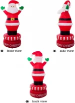 Μεγάλος Φουσκωτός Περιστρεφόμενο Άγιος Βασίλης Γίγας με 360° Περιστροφική Κίνηση - 180εκ