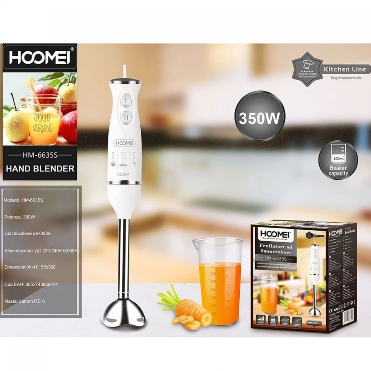 Ραβδομπλέντερ 350W - Hand Blender HM-6635S