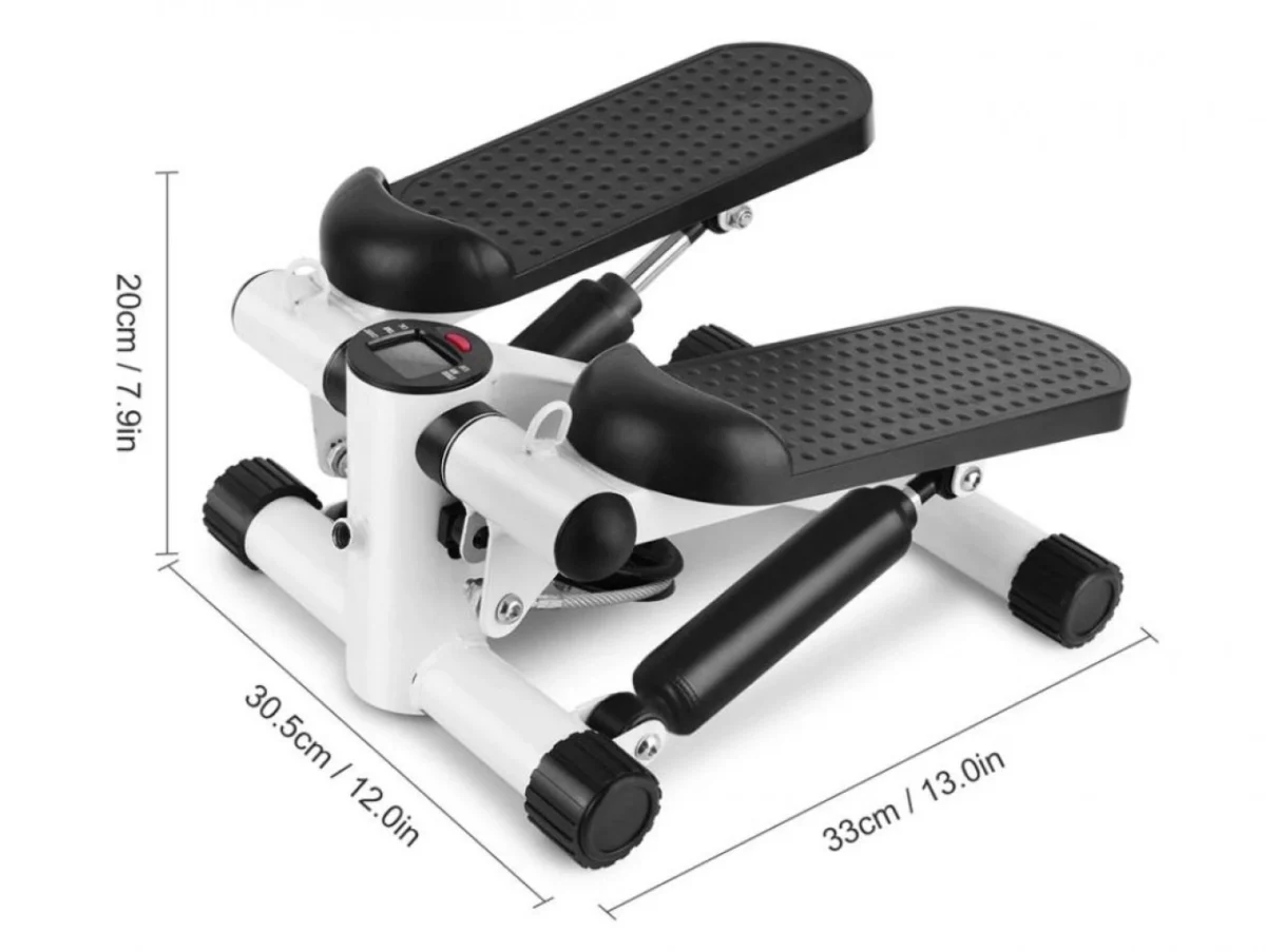 Stepper με Λάστιχα για Εκγύμναση Όλου του Σώματος και LCD Οθόνη, 33x30.5x20 cm