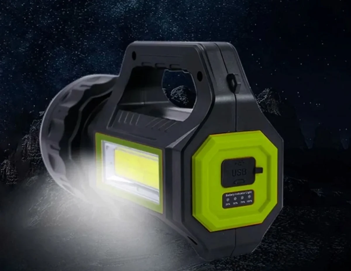 Φακός Επαναφορτιζόμενος Προβολέας & Φωτιστικό με Ηλιακή Φόρτιση HEL-T95